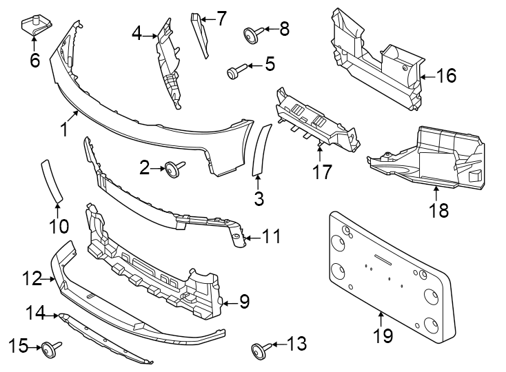 18Front bumper. Bumper & components.https://images.simplepart.com/images/parts/motor/fullsize/6938034.png