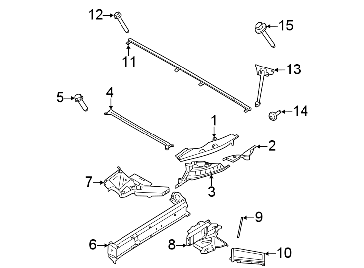 Diagram Fender. Structural components & rails. for your 2005 Porsche Cayenne   