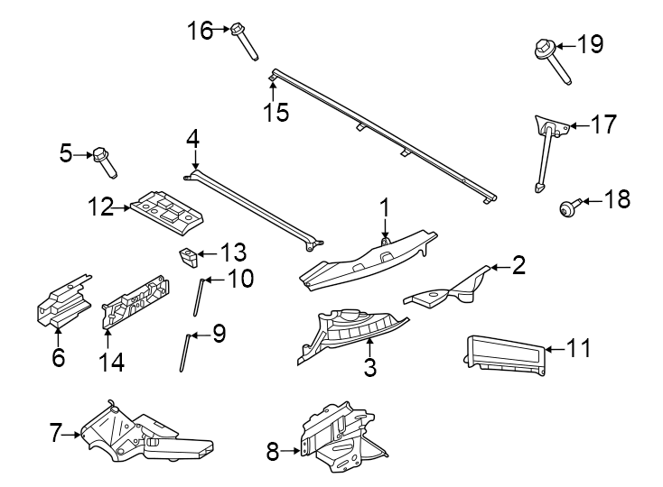 Diagram Fender. Structural components & rails. for your 2004 Porsche Cayenne   