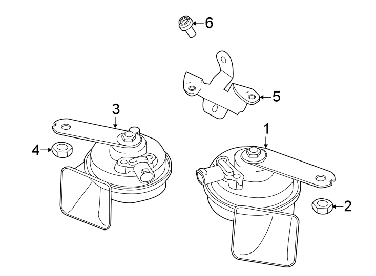 Diagram Horn. for your 2019 Porsche Cayenne  Base Sport Utility 