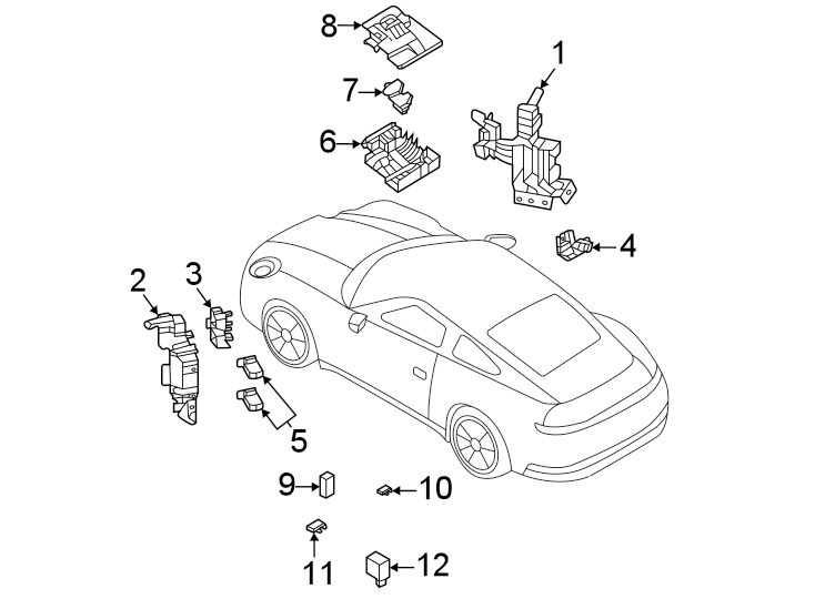 Diagram Fuse & RELAY. for your Porsche