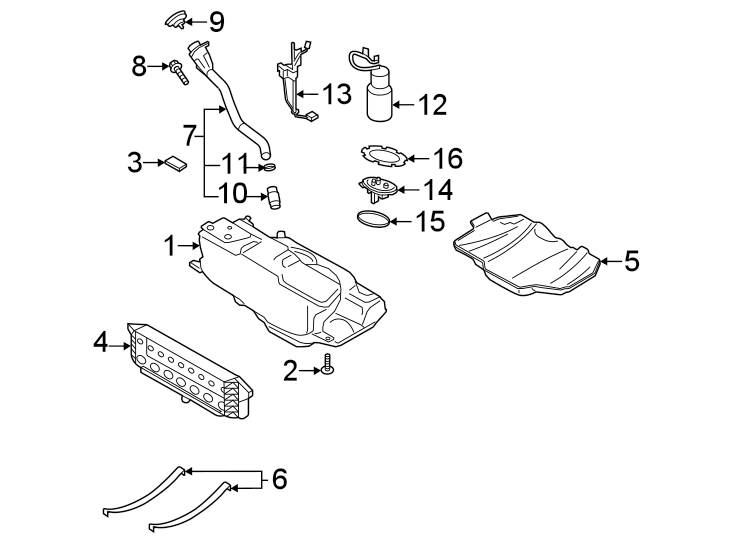 Diagram Fuel system components. for your 2014 Porsche Cayenne  Turbo S Sport Utility 