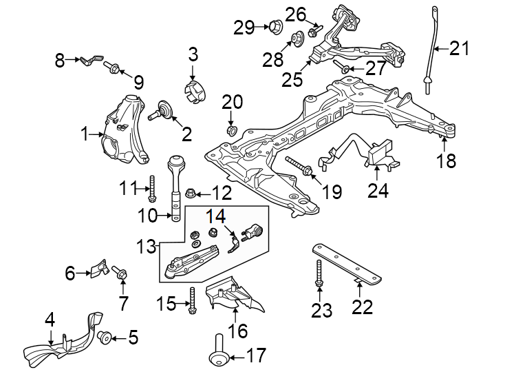 Diagram Front suspension. Suspension components. for your Porsche