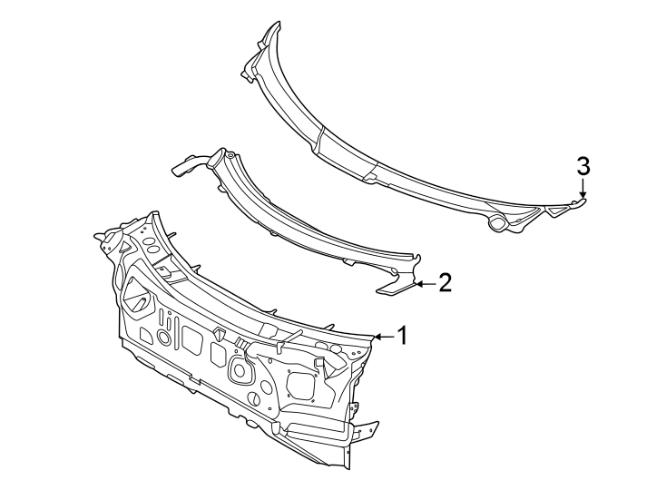 Diagram Cowl. for your 2014 Porsche Cayenne   