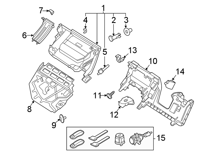 Diagram Instrument panel. Glove box. for your Porsche