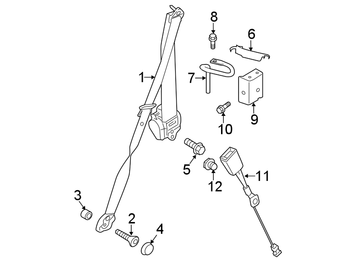 12Restraint systems. Front seat belts.https://images.simplepart.com/images/parts/motor/fullsize/6938374.png