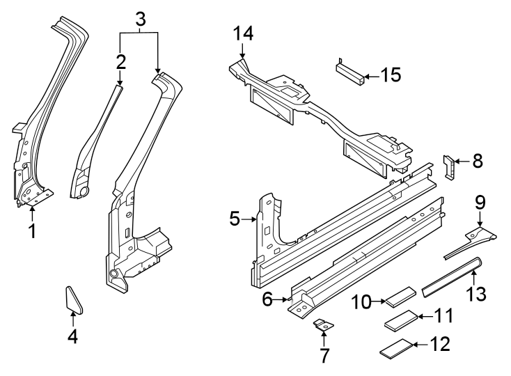 3Pillars. Rocker & floor. Hinge pillar.https://images.simplepart.com/images/parts/motor/fullsize/6938483.png