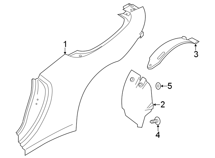 Diagram Quarter panel & components. for your 2021 Porsche 911  Targa 4 Targa 