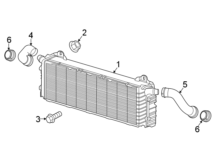 Diagram Radiator & components. for your 2006 Porsche Cayenne  Turbo Sport Utility 