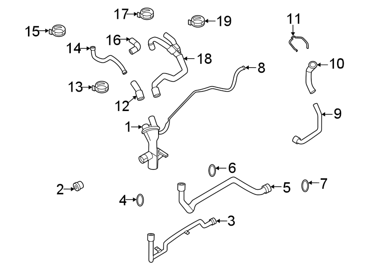 Diagram Hoses & lines. for your 2024 Porsche Cayenne   