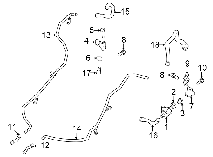 Diagram Hoses & lines. for your 2014 Porsche Cayenne 3.6L V6 A/T Platinum Edition Sport Utility 