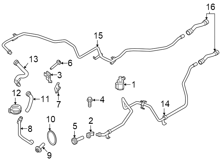 Diagram Hoses & lines. for your 2024 Porsche Cayenne   