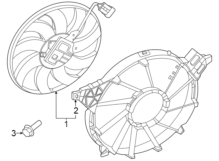 Diagram Cooling fan. for your 2014 Porsche Cayenne 3.6L V6 A/T Platinum Edition Sport Utility 