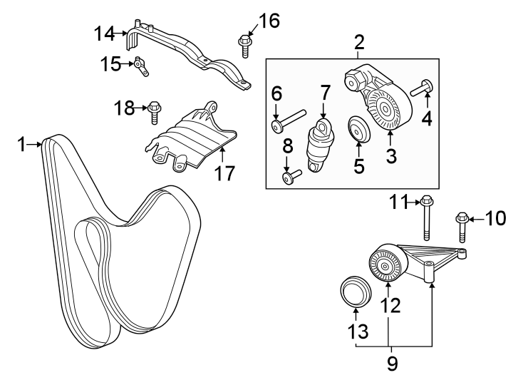 Diagram Belts & pulleys. for your 2012 Porsche Cayenne   