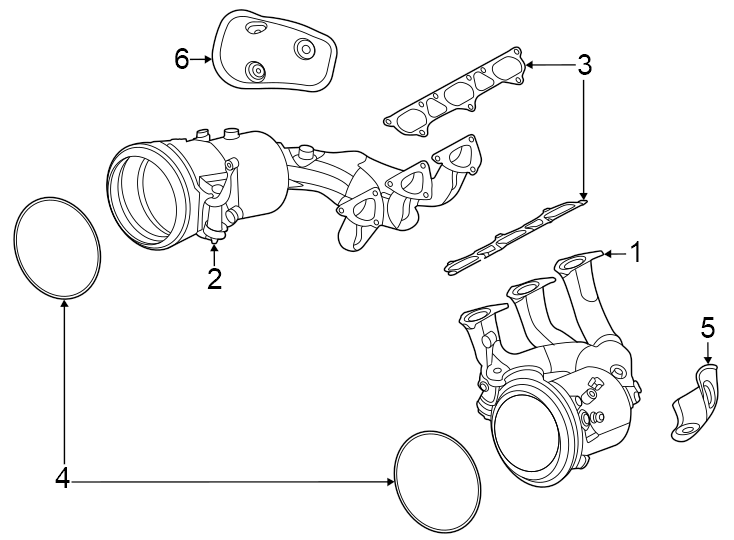 5Exhaust system. Exhaust manifold.https://images.simplepart.com/images/parts/motor/fullsize/6938797.png