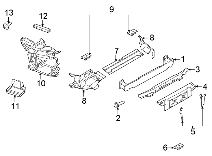 Diagram Rear bumper. Bumper & components. for your 2017 Porsche Cayenne   