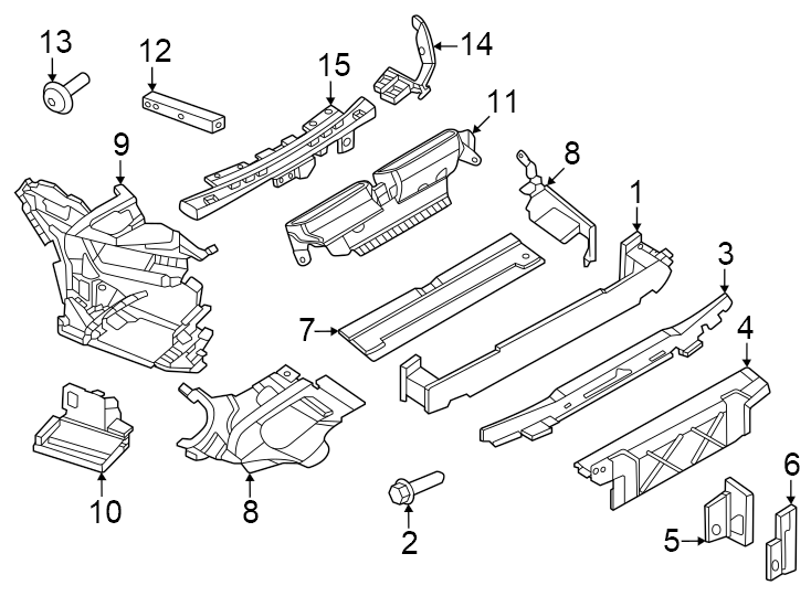 Diagram Rear bumper. Bumper & components. for your 2009 Porsche Cayenne  GTS Sport Utility 