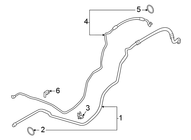 Diagram Air conditioner & heater. Rear ac lines. for your 2004 Porsche Cayenne  S Sport Utility 