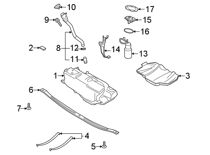 Diagram Fuel system components. for your 2018 Porsche Cayenne  Turbo S Sport Utility 