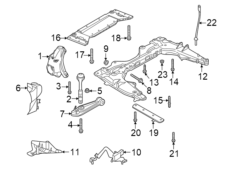 Diagram Front suspension. Suspension components. for your 2017 Porsche Cayenne  S E-Hybrid Platinum Edition Sport Utility 