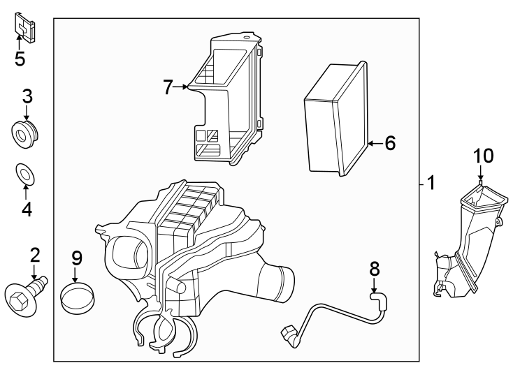 Diagram Air intake. for your 2011 Porsche Cayenne   