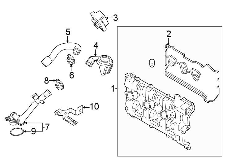 Diagram Valve & timing covers. for your Porsche