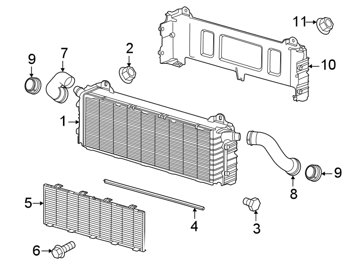 Diagram Radiator & components. for your 2006 Porsche Cayenne  Turbo Sport Utility 