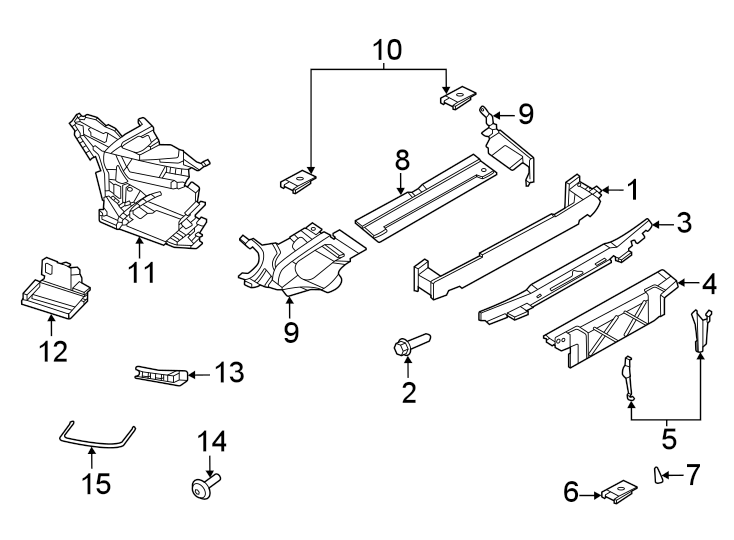 Diagram Rear bumper. Bumper & components. for your 2017 Porsche Cayenne   