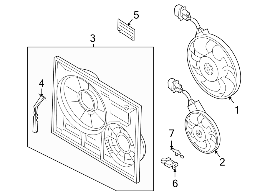 Diagram COOLING FAN. for your 2019 Porsche Cayenne   