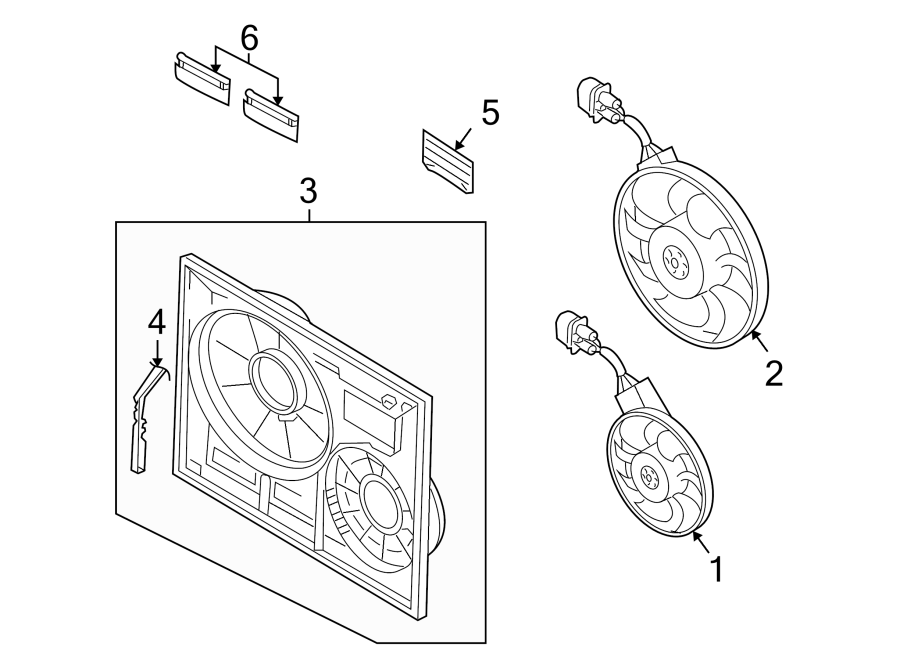 Diagram COOLING FAN. for your 2019 Porsche Cayenne   