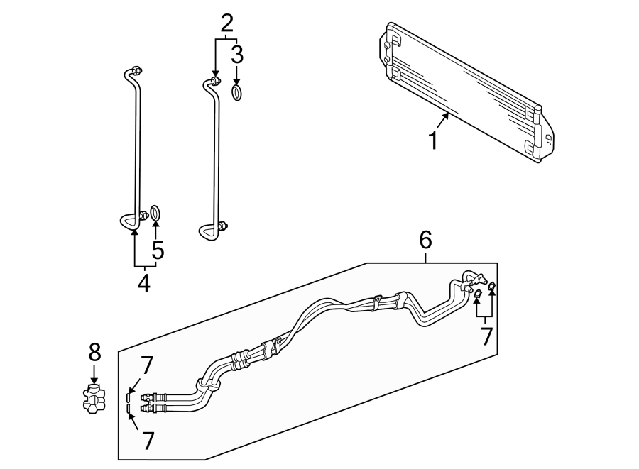 Diagram TRANS OIL COOLER. for your Porsche