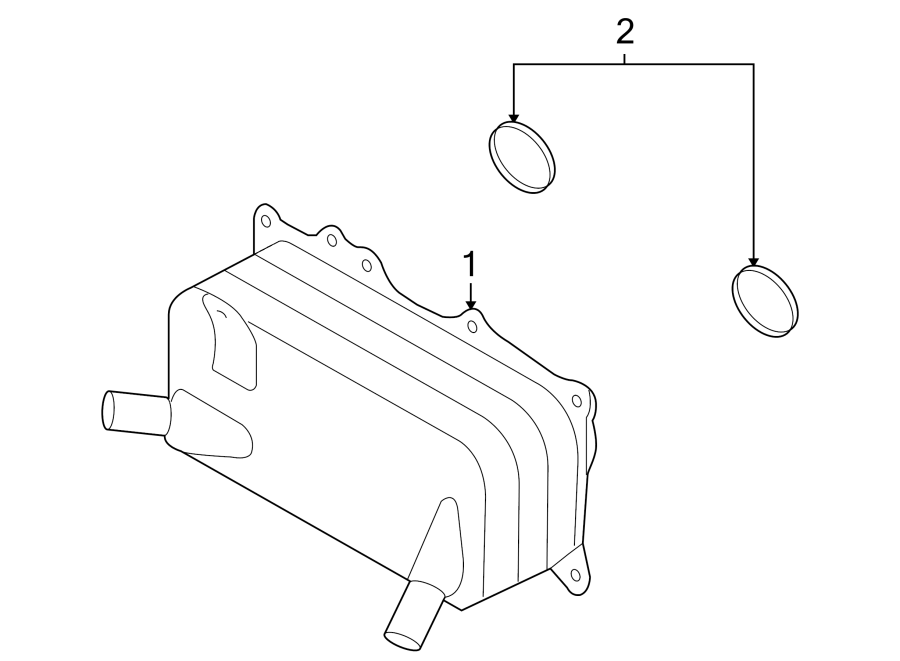 Diagram OIL COOLER. for your 2009 Porsche Cayenne  Turbo Sport Utility 