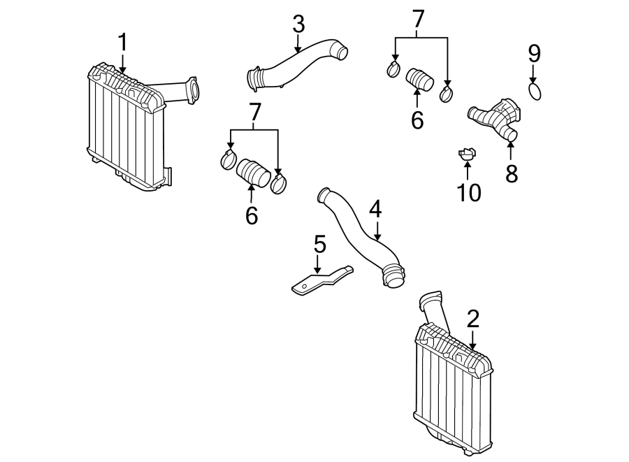 Diagram INTERCOOLER. for your 2014 Porsche Cayenne   