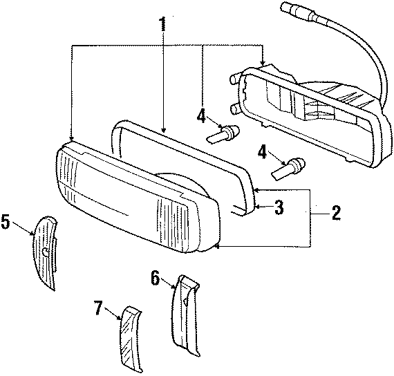 Diagram FRONT LAMPS. FOG & PARK LAMPS. for your 2010 Porsche Cayenne   