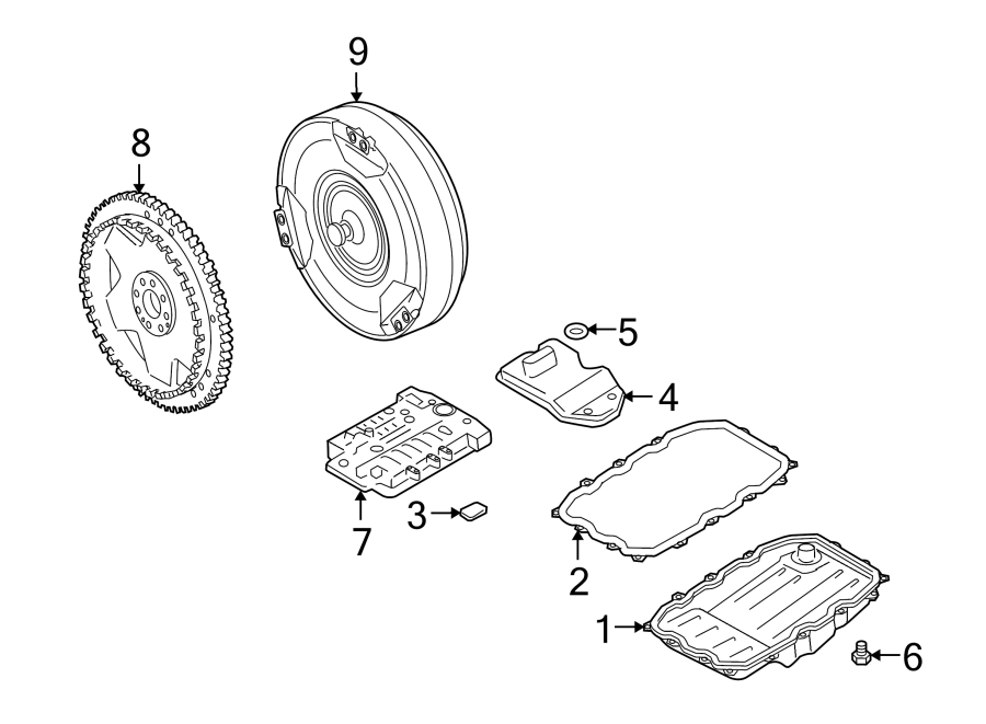 Diagram ENGINE / TRANSAXLE. TRANSAXLE PARTS. for your 2017 Porsche Cayenne  Base Sport Utility 