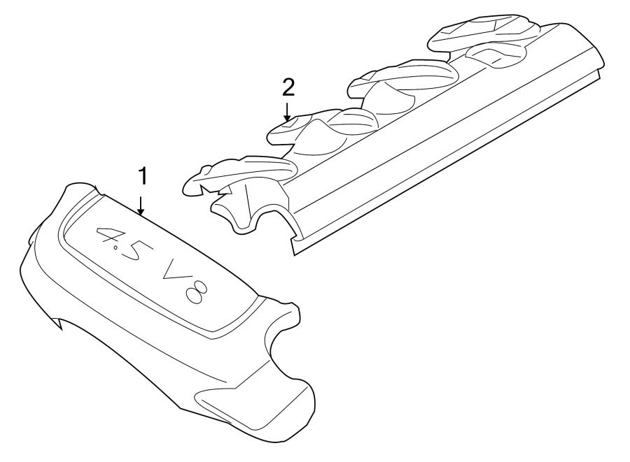 Diagram ENGINE / TRANSAXLE. ENGINE APPEARANCE COVER. for your 2003 Porsche Cayenne   