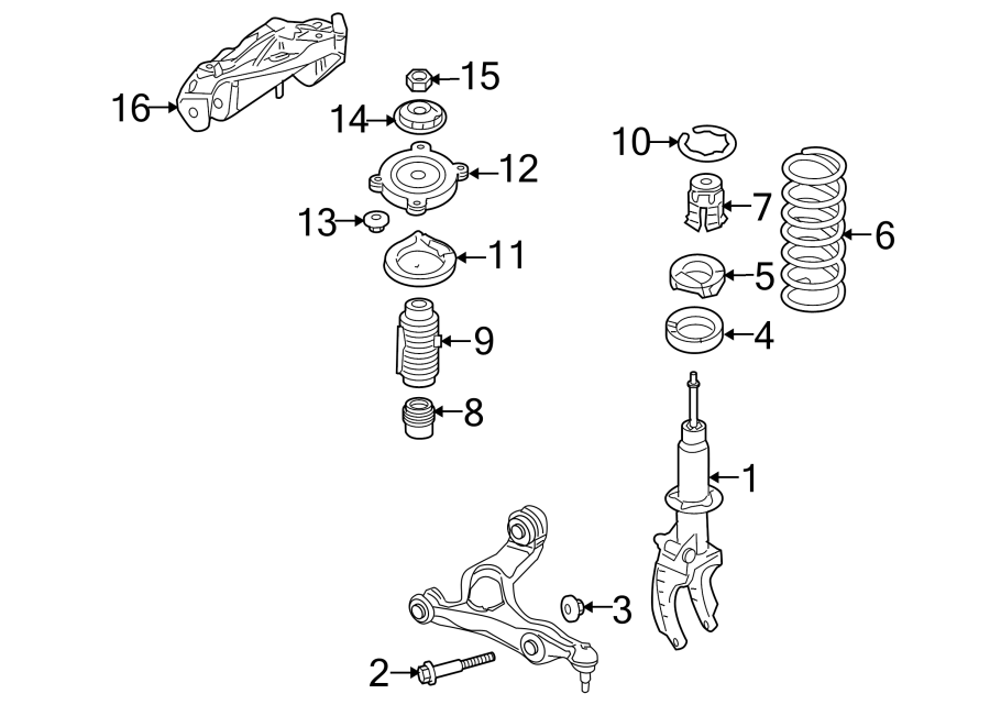 FRONT SUSPENSION. SHOCKS & COMPONENTS.