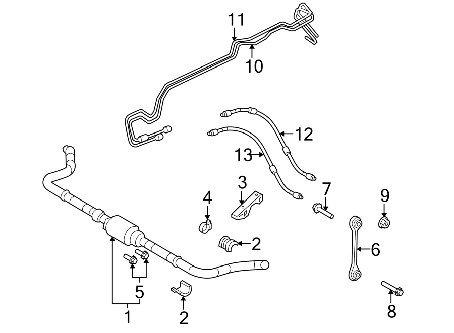 Diagram FRONT SUSPENSION. STABILIZER BAR & COMPONENTS. for your 2014 Porsche Cayenne   