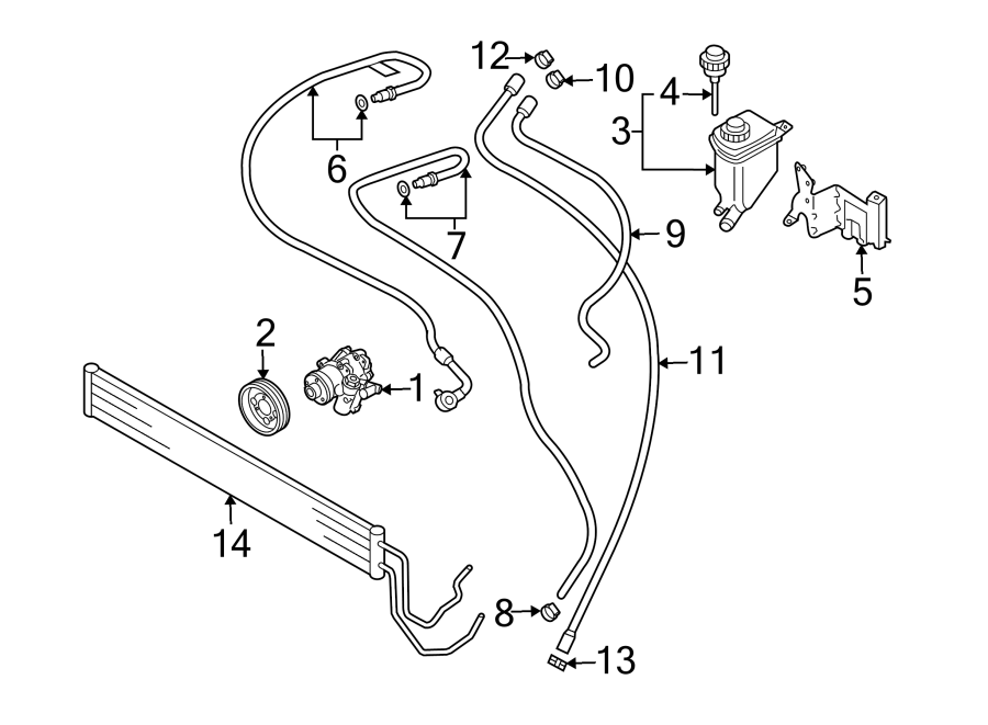 Diagram STEERING GEAR & LINKAGE. PUMP & HOSES. for your 2010 Porsche Cayenne  S Transsyberia Sport Utility 