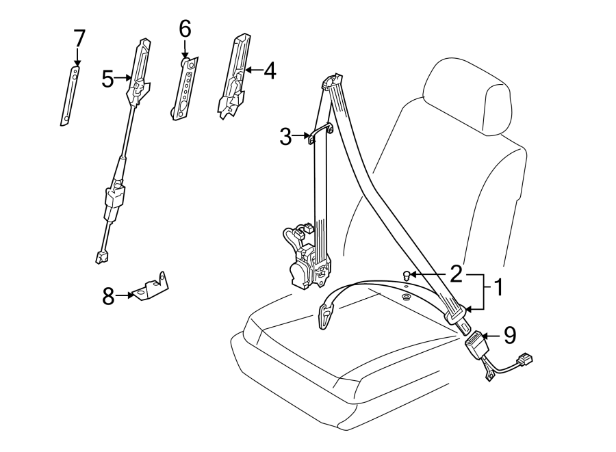 2RESTRAINT SYSTEMS. FRONT SEAT BELTS.https://images.simplepart.com/images/parts/motor/fullsize/6940505.png