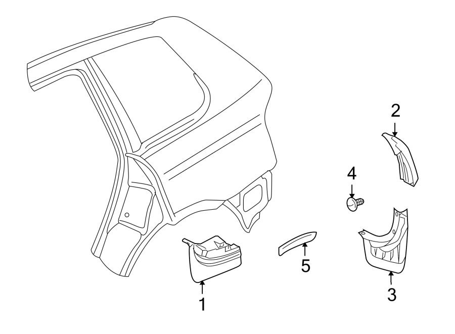 Diagram QUARTER PANEL. EXTERIOR TRIM. for your 2006 Porsche Cayenne  Turbo Sport Utility 