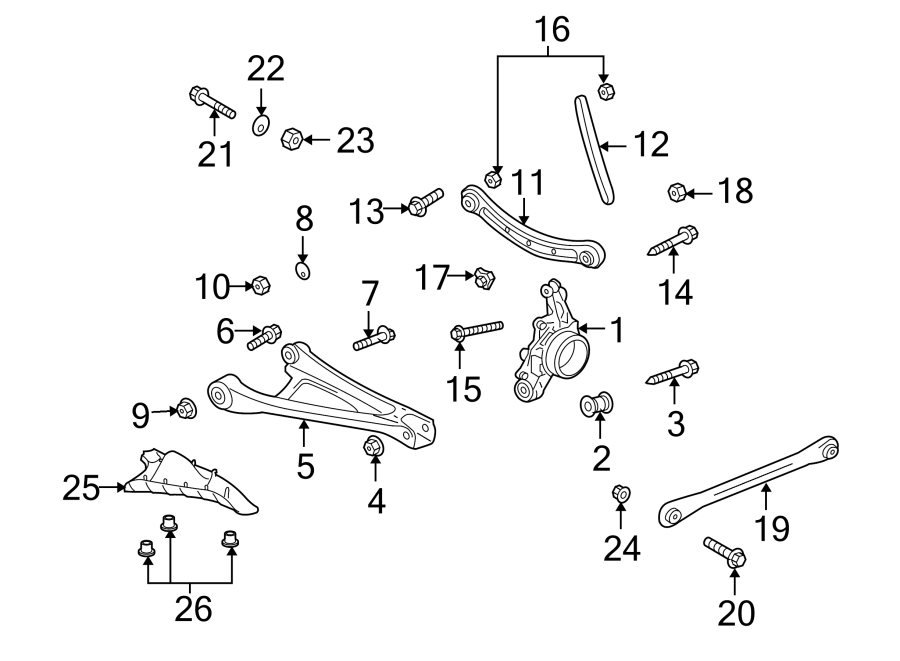 Diagram REAR SUSPENSION. SUSPENSION COMPONENTS. for your 2014 Porsche Cayenne  S Sport Utility 