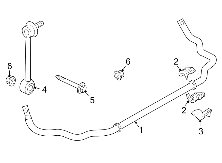 Diagram REAR SUSPENSION. STABILIZER BAR & COMPONENTS. for your 2004 Porsche Cayenne   