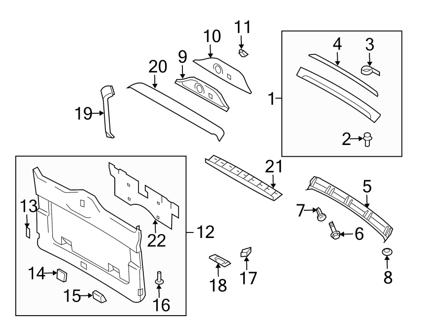 Diagram INTERIOR TRIM. for your 2008 Porsche Cayenne  Base Sport Utility 