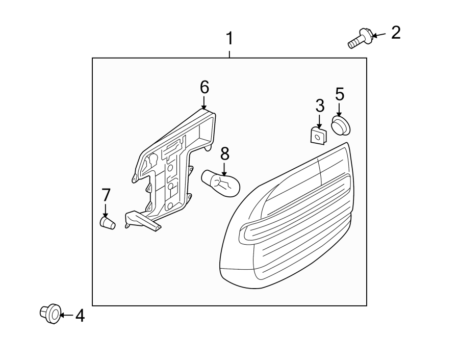 Diagram REAR LAMPS. TAIL LAMPS. for your 2010 Porsche Cayenne  S Transsyberia Sport Utility 