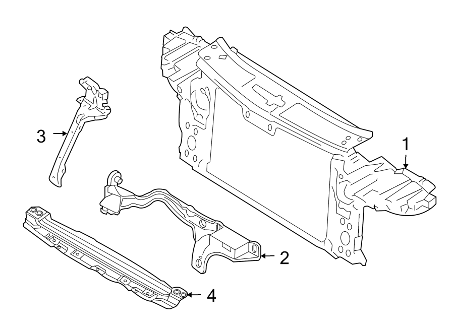 Diagram RADIATOR SUPPORT. for your 2005 Porsche Cayenne   