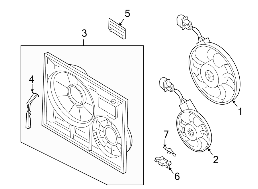 Diagram COOLING FAN. for your 2020 Porsche Cayenne   