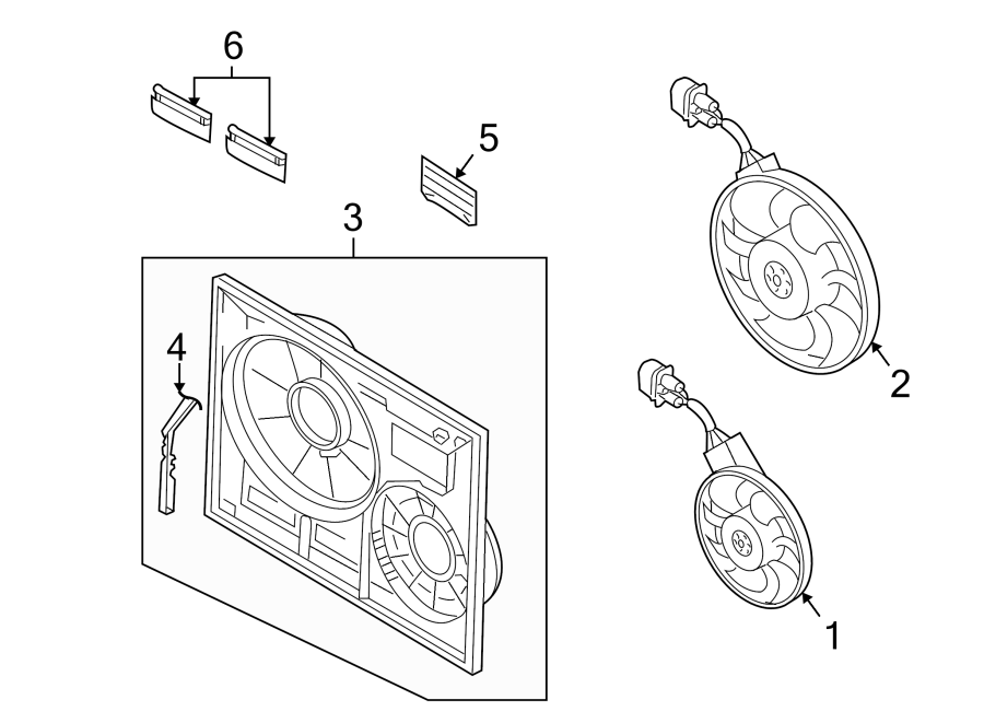 Diagram COOLING FAN. for your 2019 Porsche Cayenne   