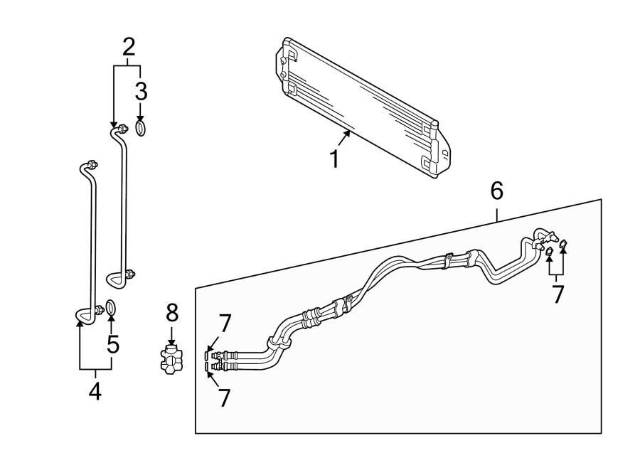 Diagram TRANS OIL COOLER. for your Porsche