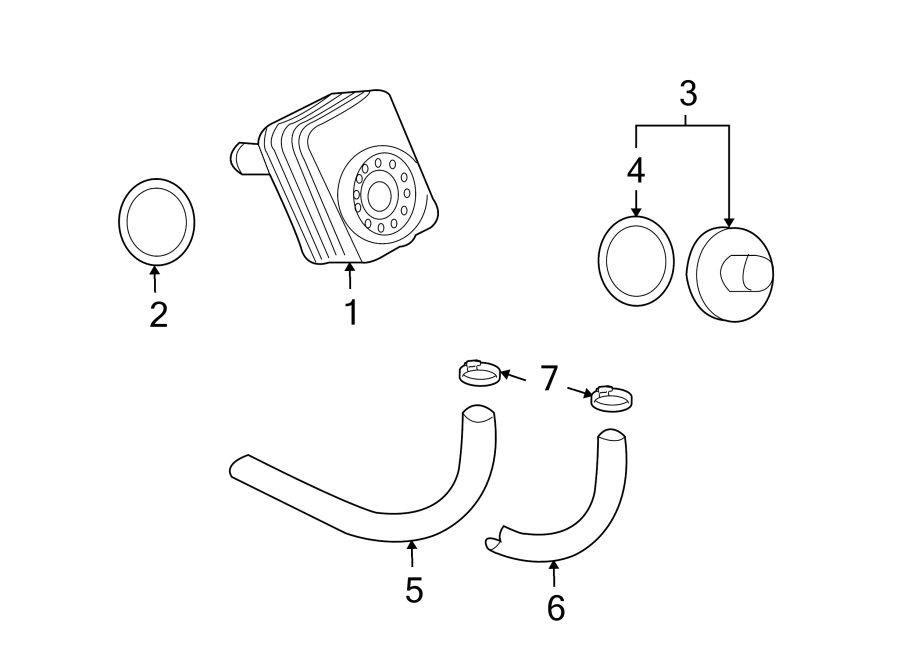 Diagram OIL COOLER. for your 2006 Porsche Cayenne  Turbo Sport Utility 